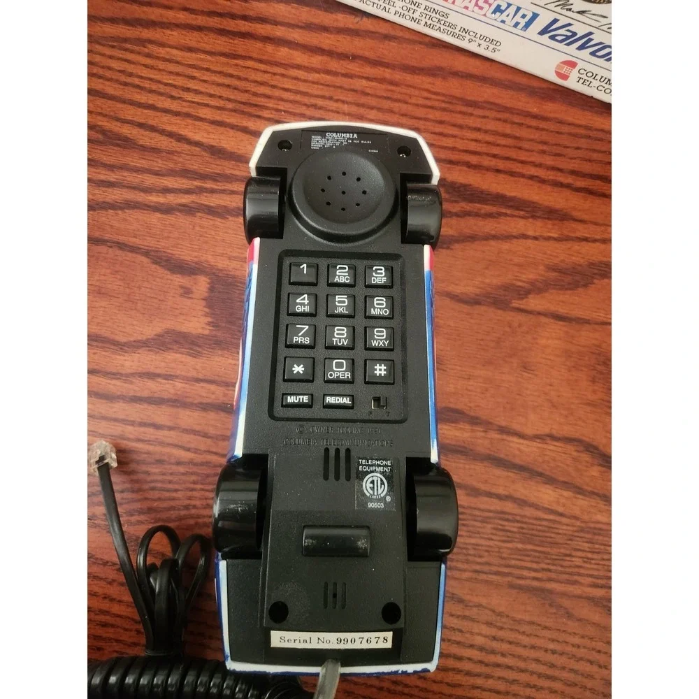 Vintage Mark Martin-Fone‎ Telephone NASCAR Columbia Tel-Com Novelty Phone